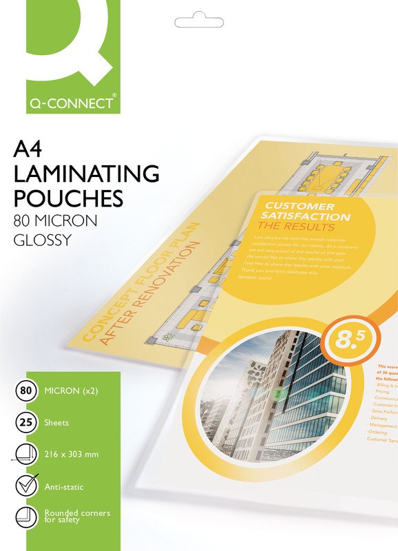 Connect Laminierfolien A4 80 Micron glänzend Pic1