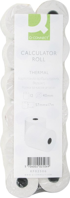 Connect bobine papier thermique 57mmx19m 12mm blanc Pic1