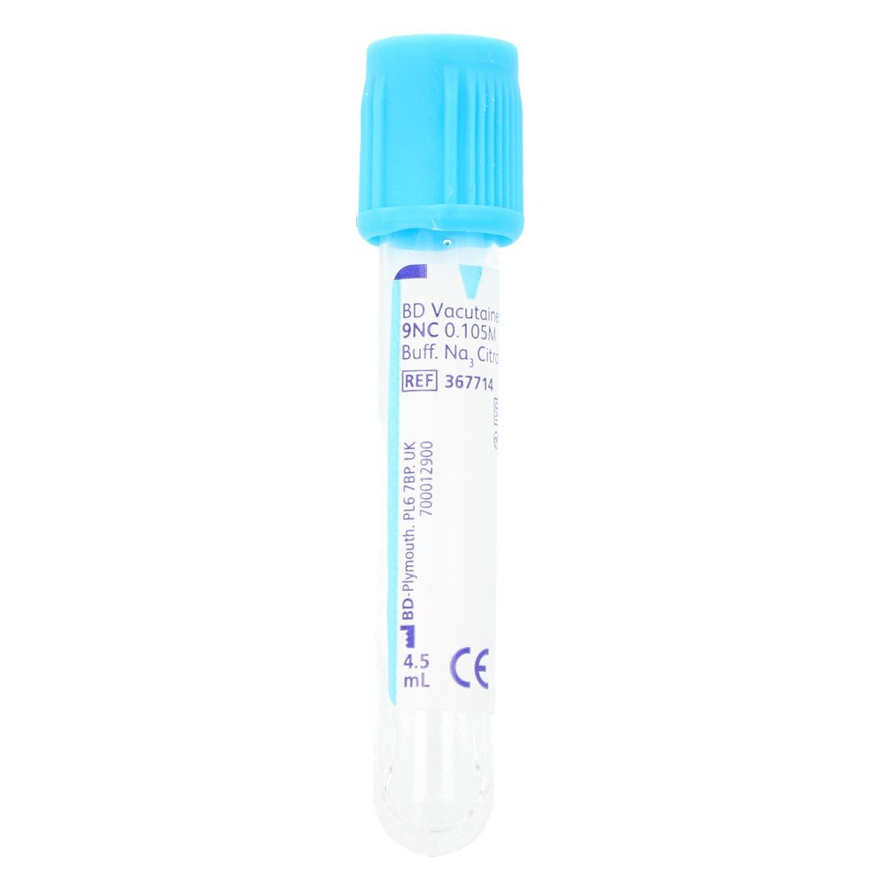 VACUTAINER tube Sodium CITRATE, 4.5 ml, bleu clair Pic1