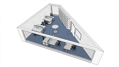 3D Modell Arbeitsraum