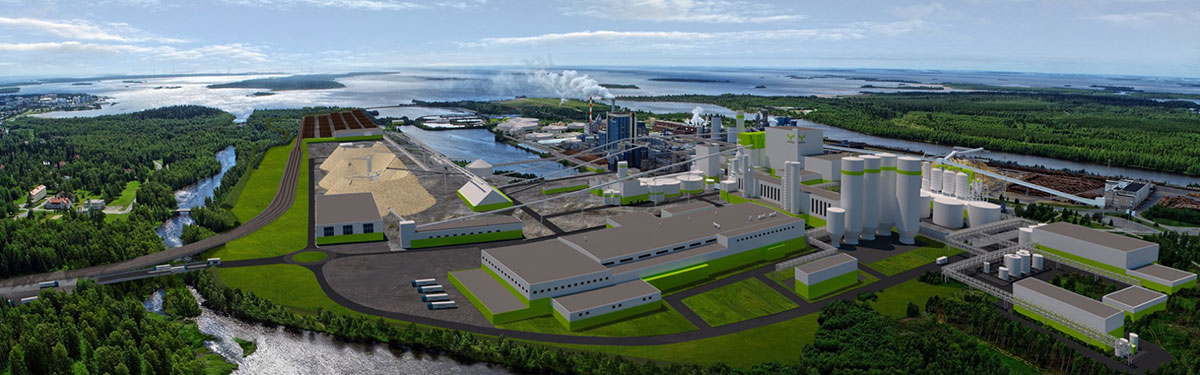 3D Modell der neuen Bioprodukte-Fabrik in Kemi