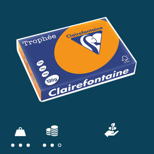 Clairefontaine Universalpapier Trophée (120g, orange) im Ofrex Onlineshop