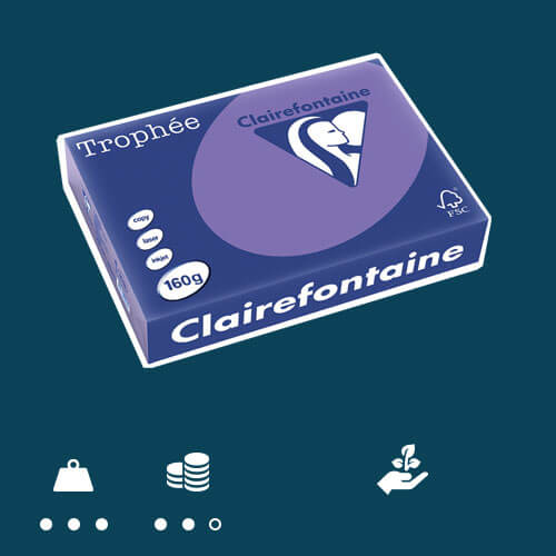 Clairefontaine Universalpapier Trophée (160g, violett) im Ofrex Onlineshop