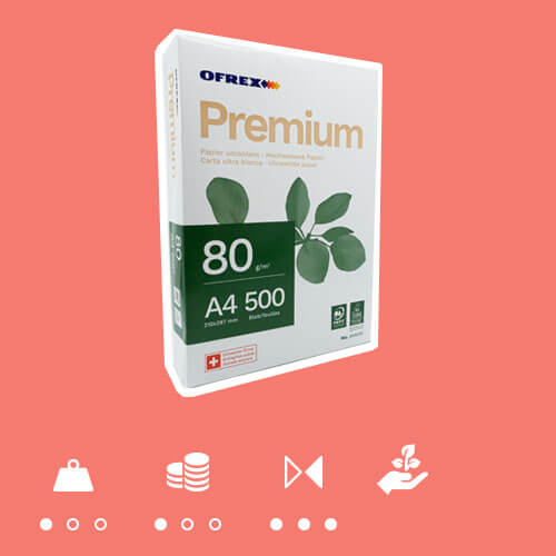 Ofrex Premium Papier A4 FSC 80gr à 500 Blatt im Ofrex Onlineshop